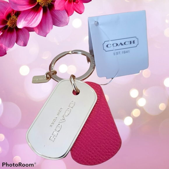 Coach Accessories - COACH Keychain in Gold and Pink